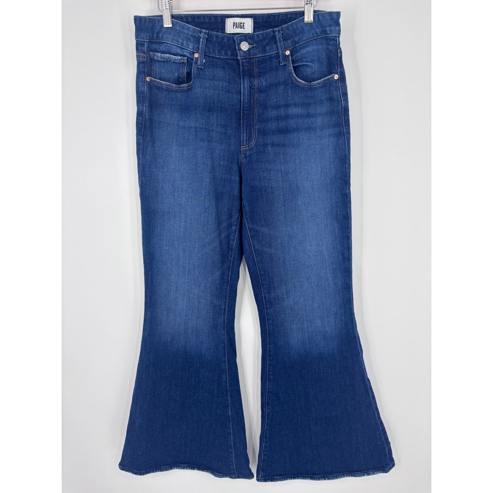PAIGE Marlow Flare Jeans Womens 31 Blue High Rise Stretch‎ Denim Boho Retro 70s